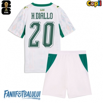 Senegal Habib Diallo #20 Echipament de Fotbal Replică Mondial 2026 Copii Acasa (+ Șorturi)